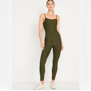 Old Navy PowerSoft Cami Bodysuit Women's Large NWT Olive